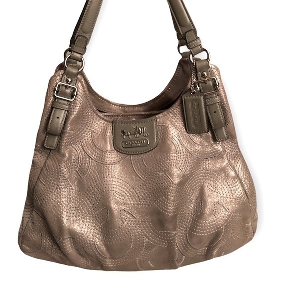 Coach Silver Maggie Hobo C Bag